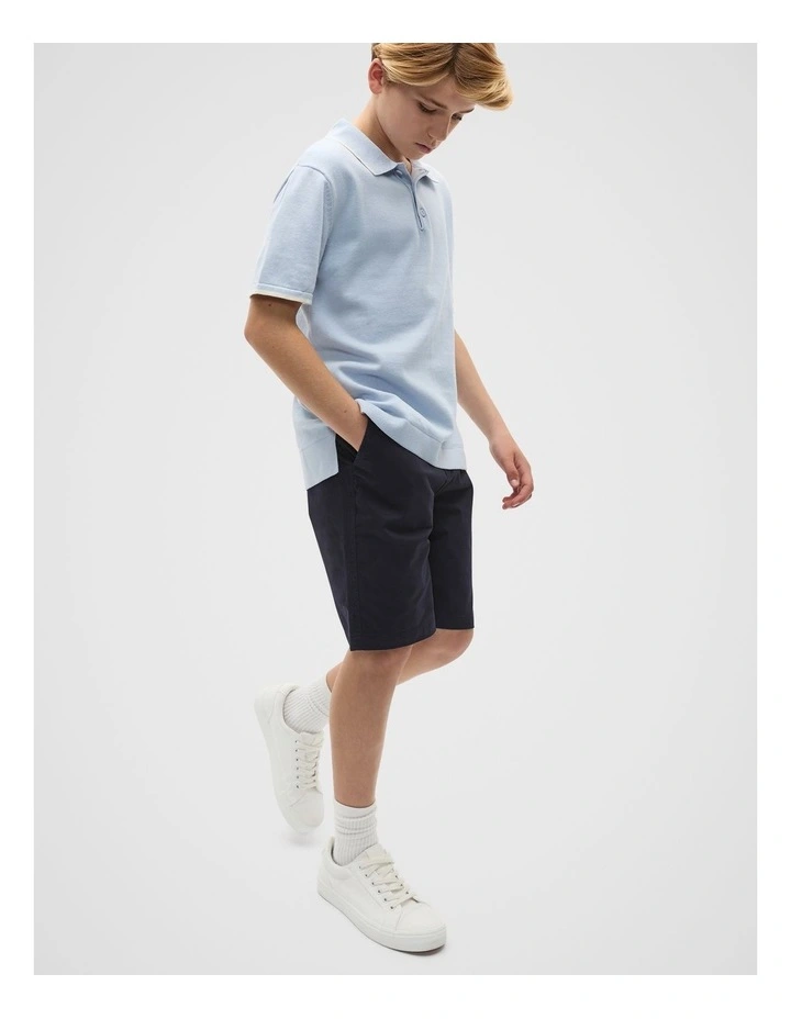 Knit Polo in Sky image 4