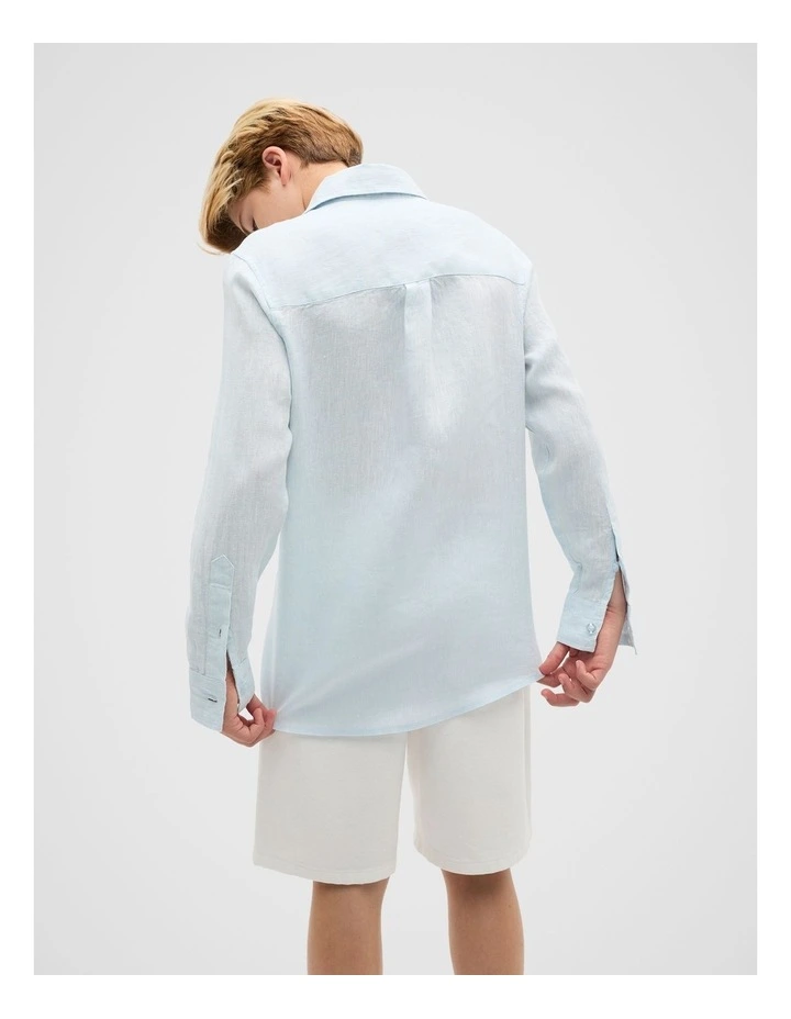 Linen Shirt in Skyway image 2