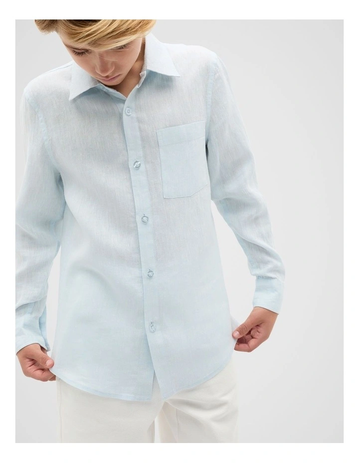 Linen Shirt in Skyway image 3