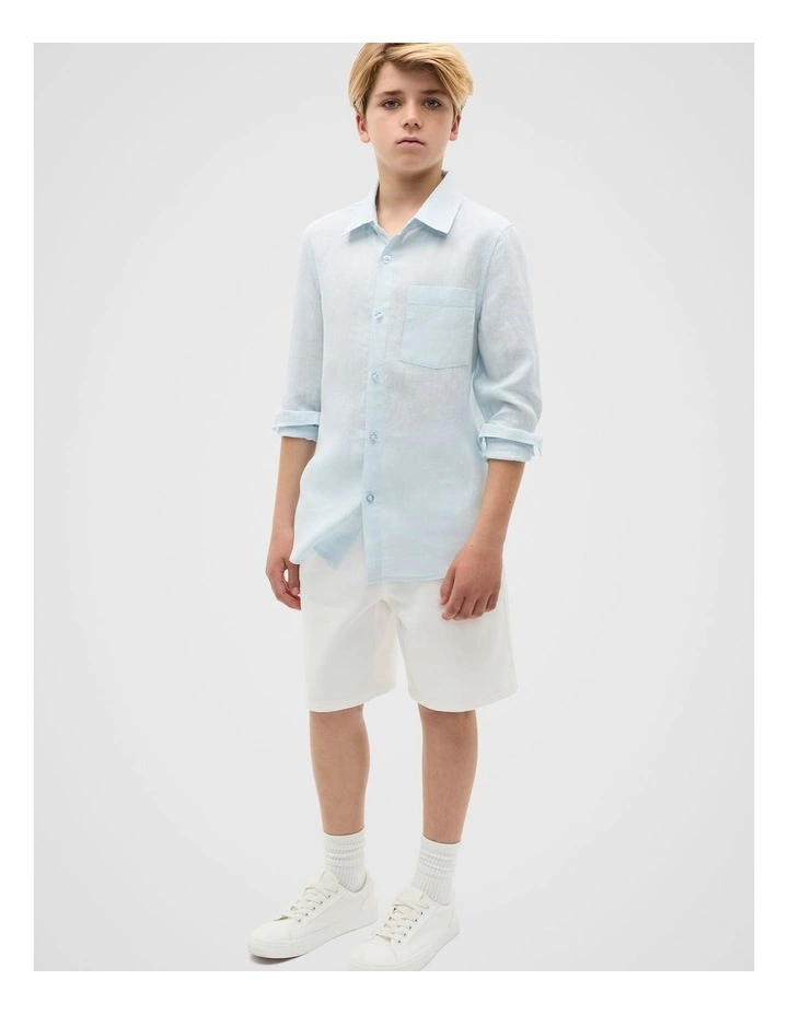 Linen Shirt in Skyway image 4