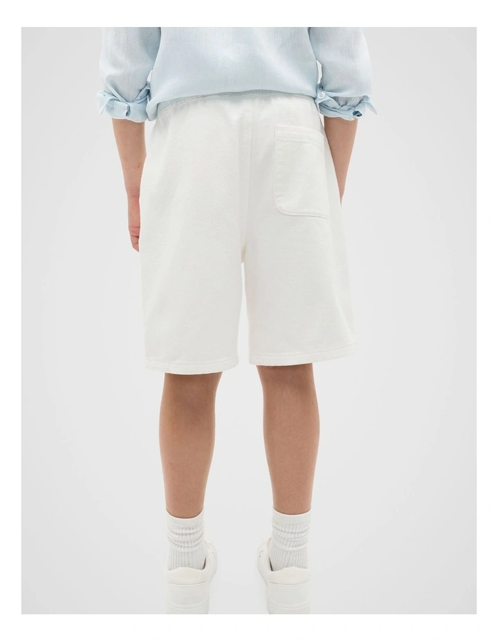 Denim Bermuda Shorts in Vintage Cream image 2