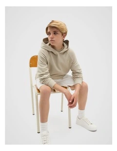 Garment Dye Hoodie in Cool Stone