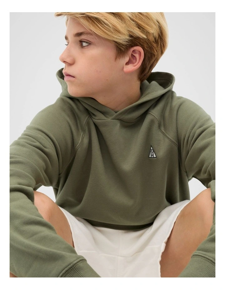 Garment Dye Hoodie in Vintage Khaki image 3