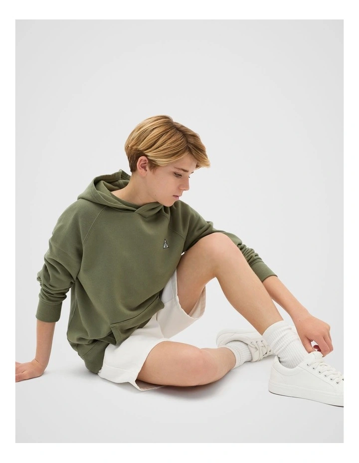 Garment Dye Hoodie in Vintage Khaki image 4