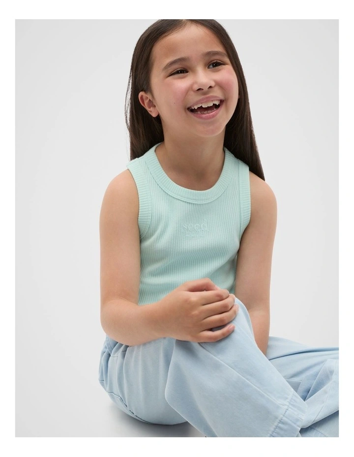 Core Logo Rib Tank in Soft Mint image 1