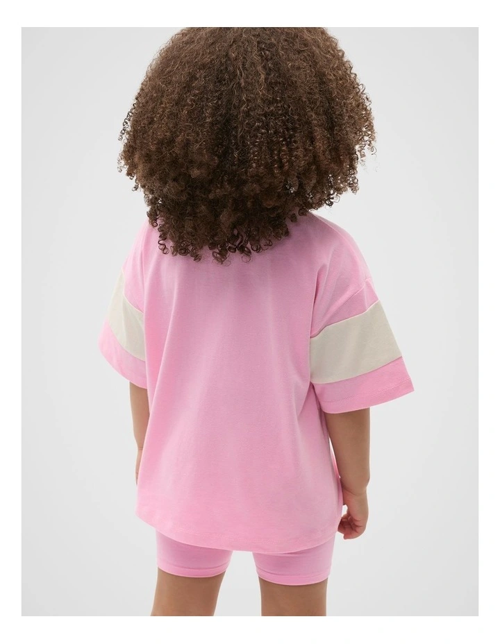 Relaxed Logo Tee in Candy Pink image 2