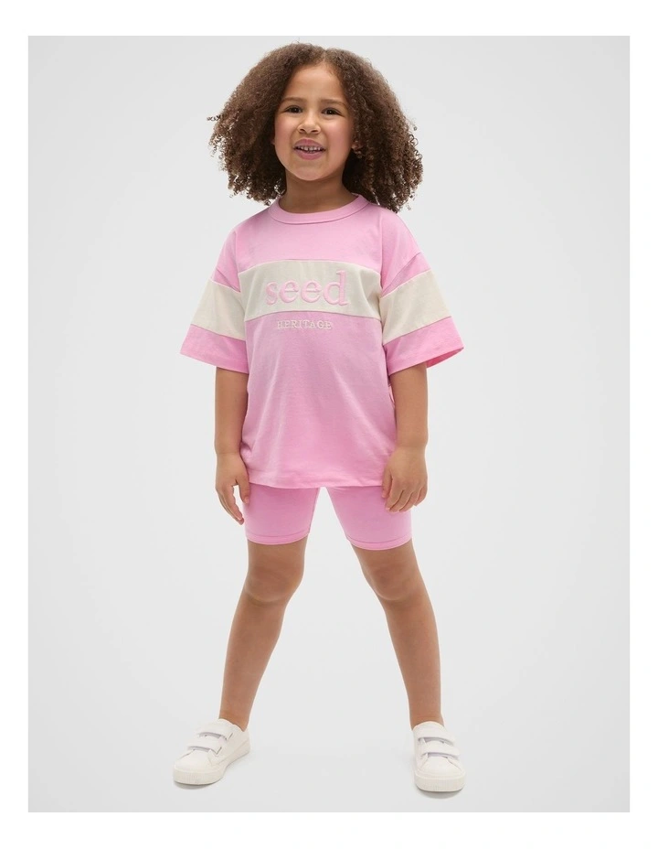Relaxed Logo Tee in Candy Pink image 3