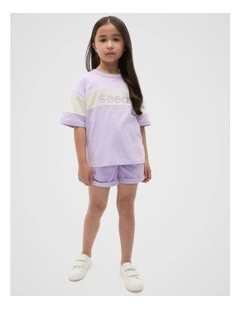 Relaxed Logo Tee in Lavender