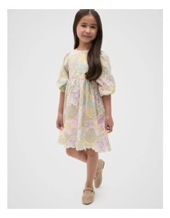 Floral Dress in Vintage Cream