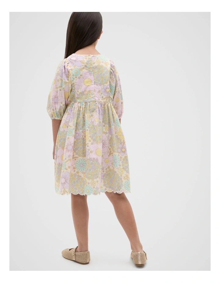 Floral Dress in Vintage Cream image 2