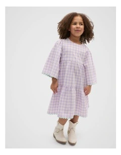Tiered Gingham Dress