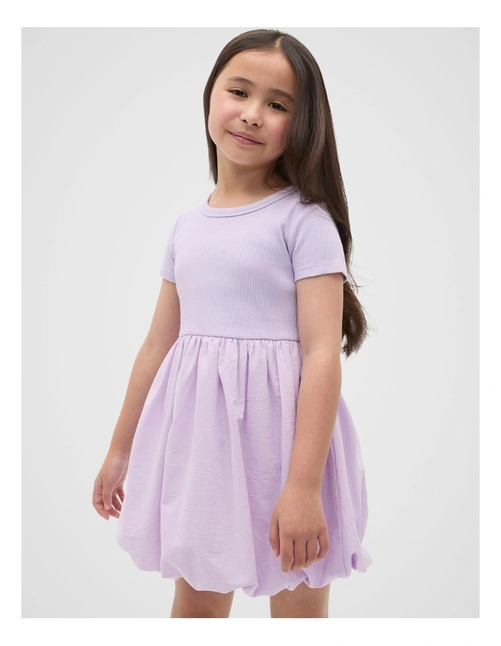 Spliced Logo Dress in Lavender image 1