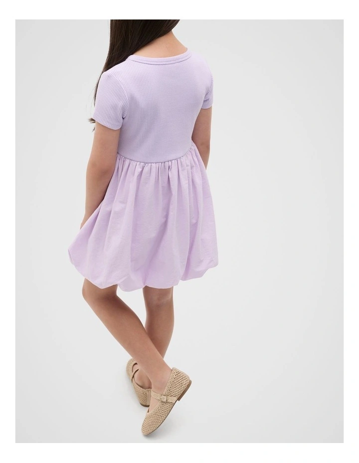 Spliced Logo Dress in Lavender image 2