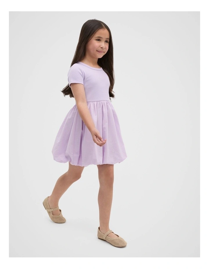 Spliced Logo Dress in Lavender image 3