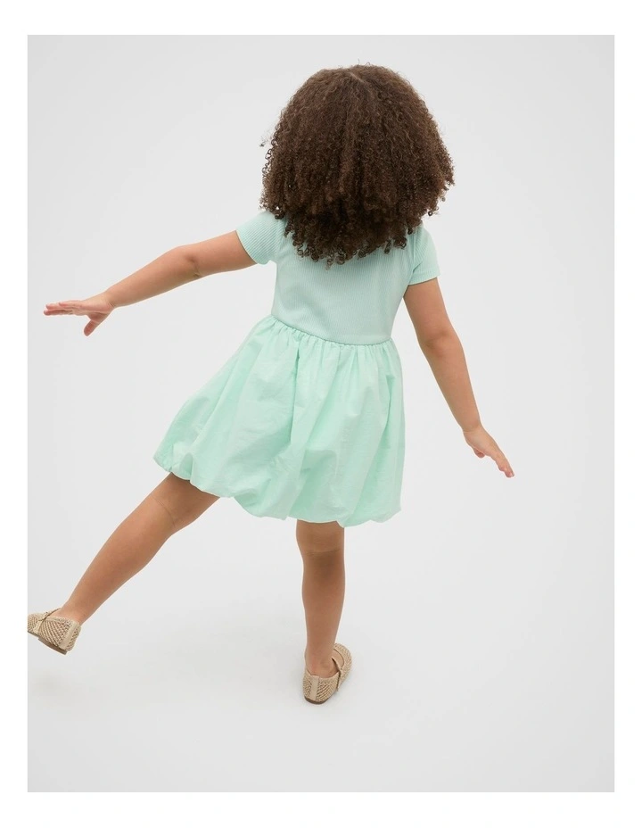 Spliced Logo Dress in Soft Mint image 2