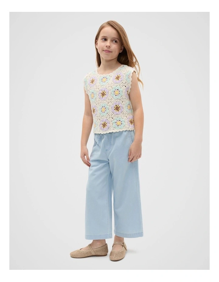 Pull On Pant in Powder Blue Wash image 3