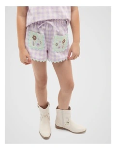 Spliced Gingham Short in Multi