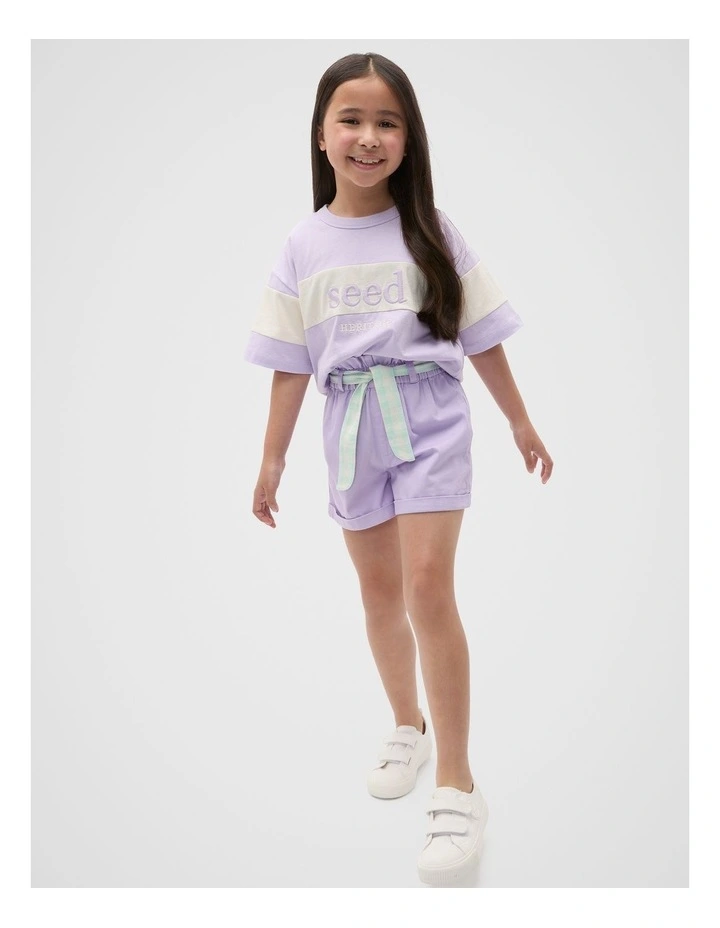 Paperbag Short in Lavender image 3