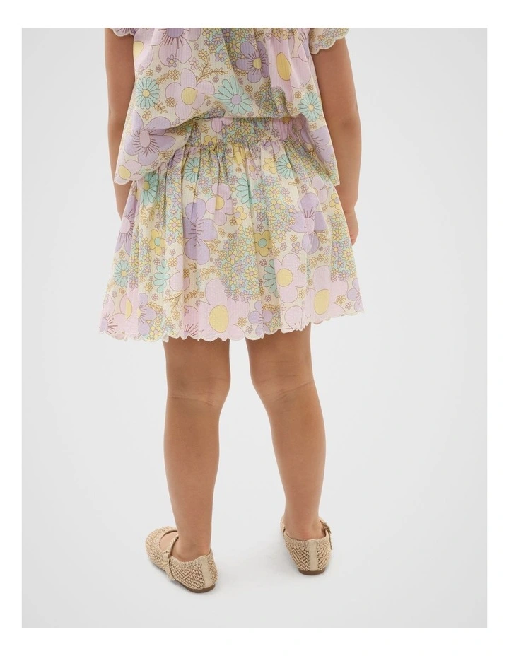 Floral Skirt in Vintage Cream image 2