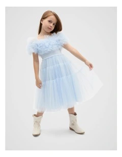 Tulle Dress in Ice Blue