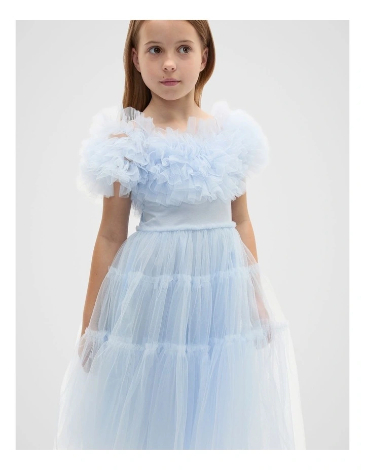 Tulle Dress in Ice Blue image 3