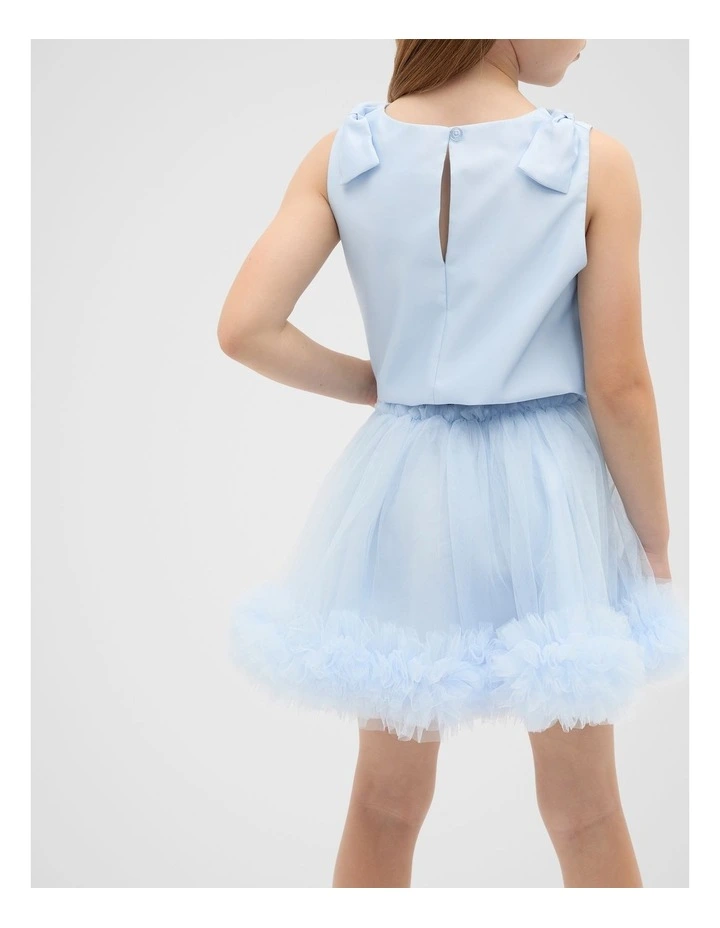 Tulle Skirt in Ice Blue image 2