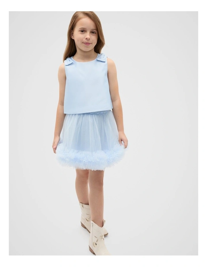 Tulle Skirt in Ice Blue image 3