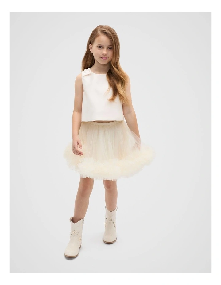 Tulle Skirt in Classic Cream image 3