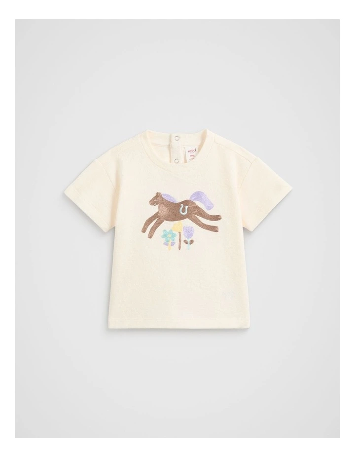 Pony Tee in Vintage Cream image 1