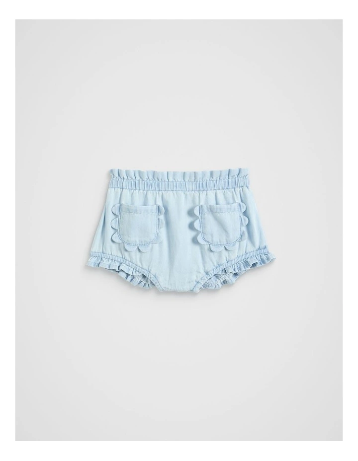 Scallop Pocket Bloomer in Powder Blue Wash image 1