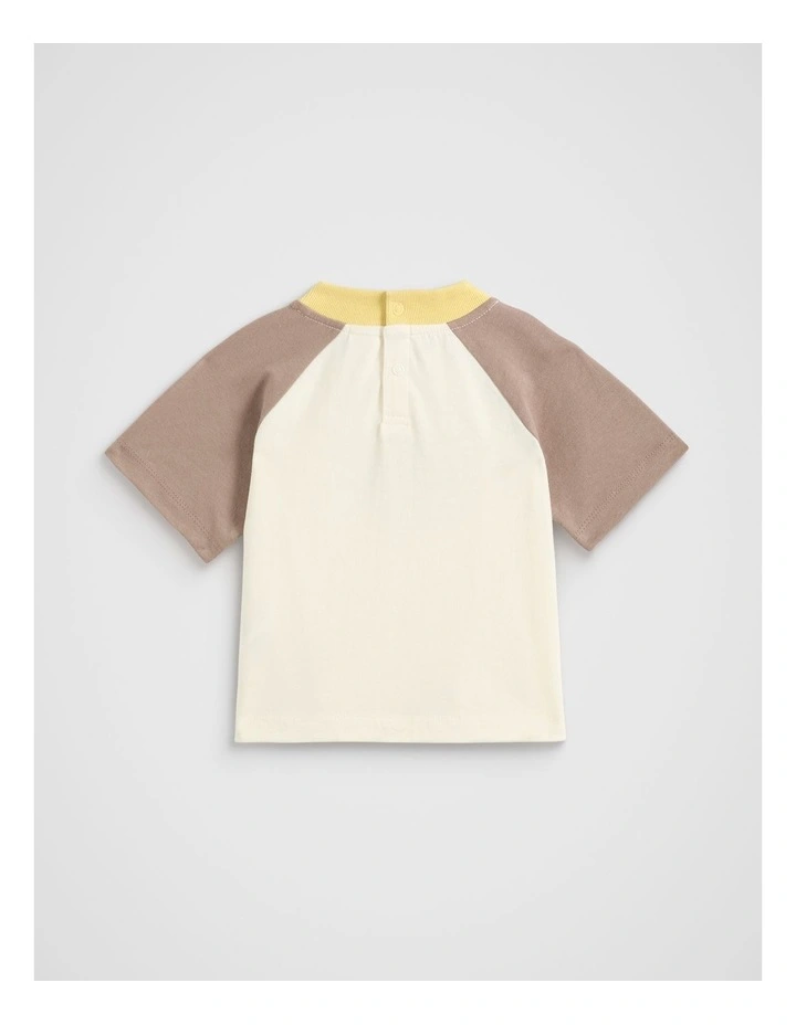 Relaxed Raglan Tee in Mousse image 2