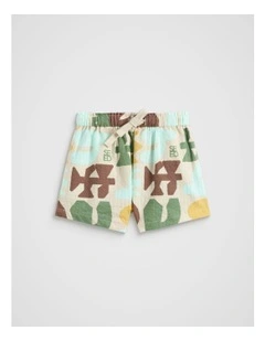 Abstract Print Short in Multi