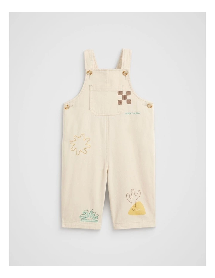 Embroidered Overall in Vintage Cream image 1