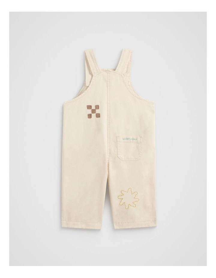 Embroidered Overall in Vintage Cream image 2