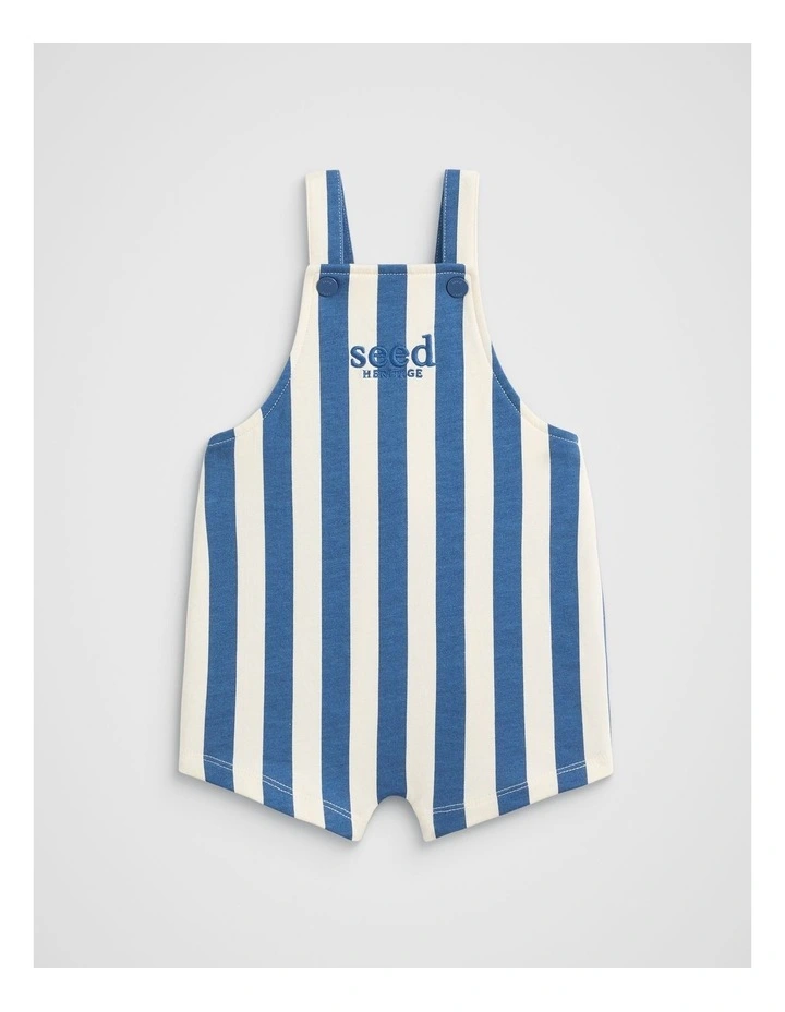 Core Logo Stripe Overall in Washed Navy image 1
