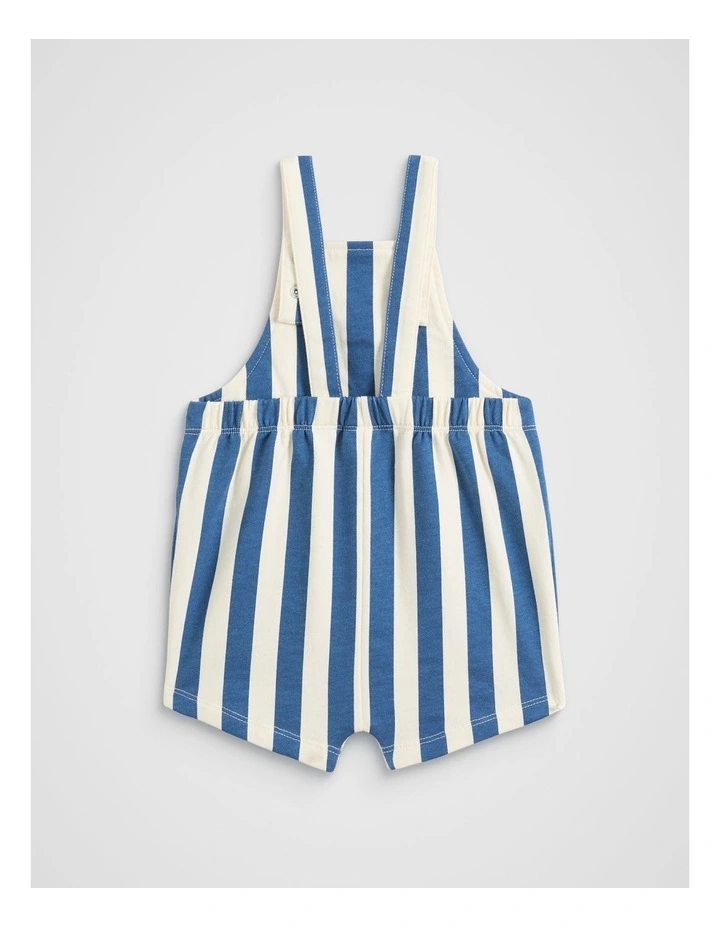 Core Logo Stripe Overall in Washed Navy image 2