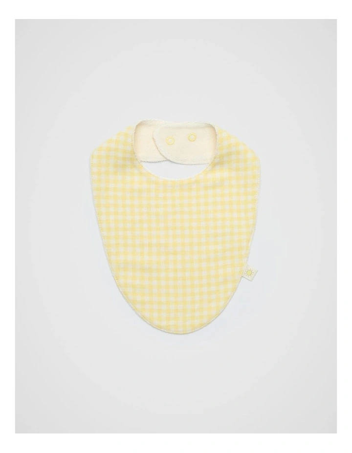 Gingham Dribble Bib in Daisy image 1
