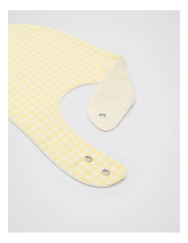 Gingham Dribble Bib in Daisy image 2