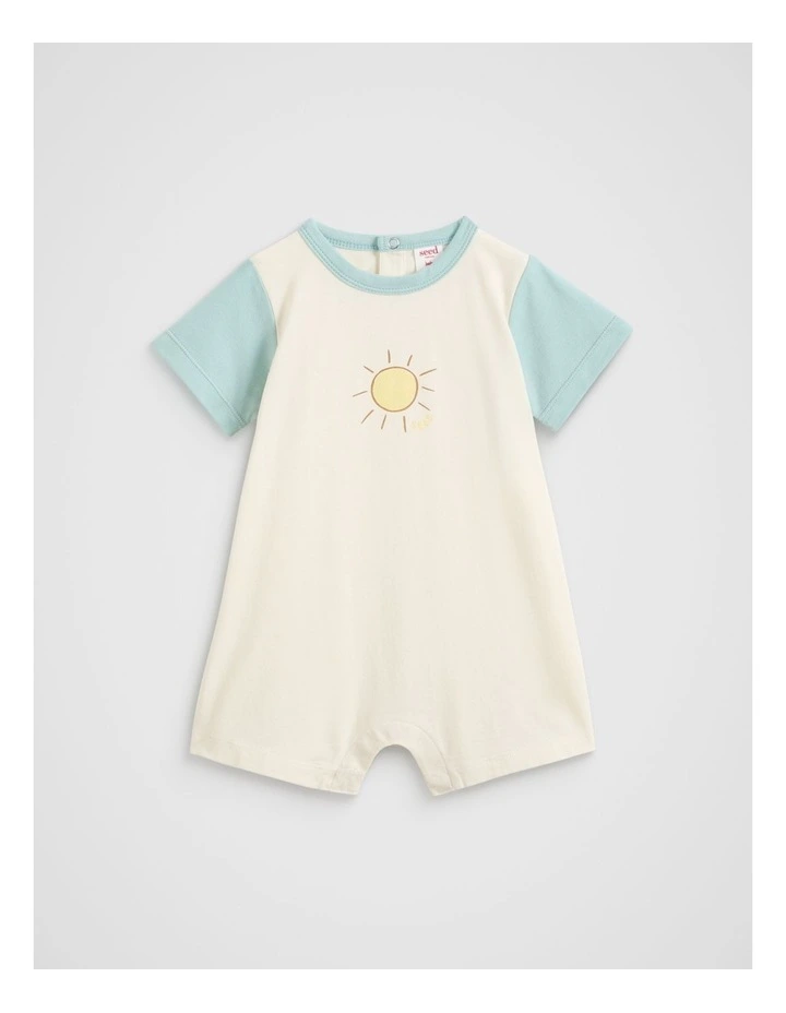Sunny Tee Romper in Buttermilk image 1