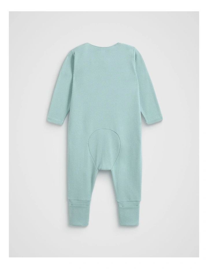 Rib Zipsuit in Seaspray image 2