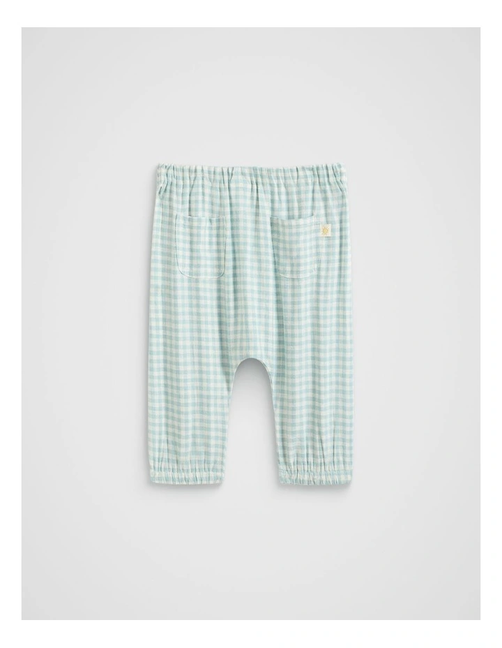 Gingham Pull On Pant in Seaspray image 2