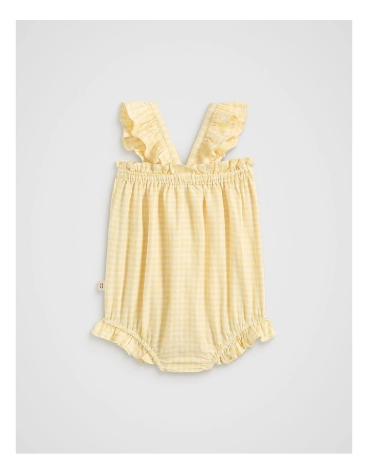 Gingham Frill Romper in Daisy image 2