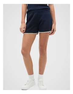 Knit Shorts in New Navy