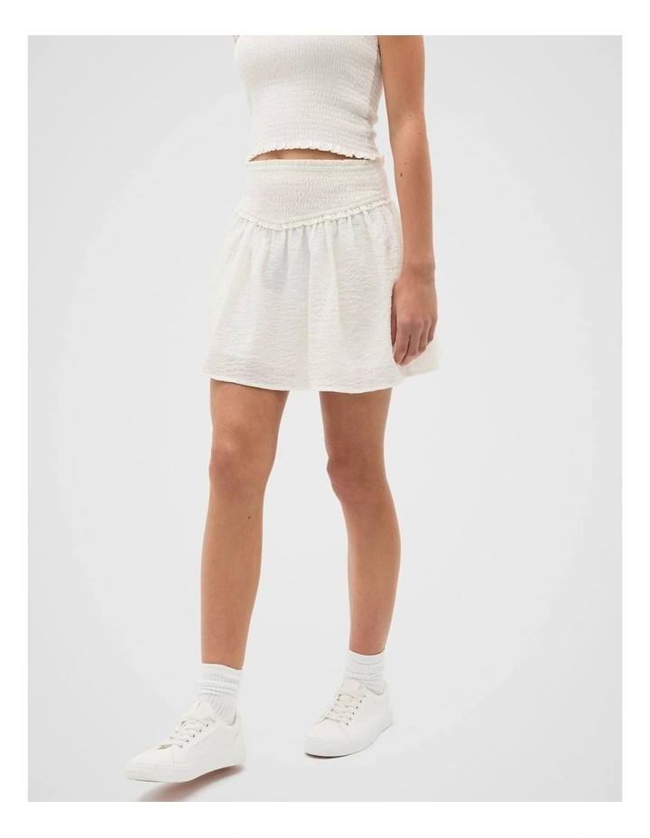 Shirred Skirt in Canvas image 1