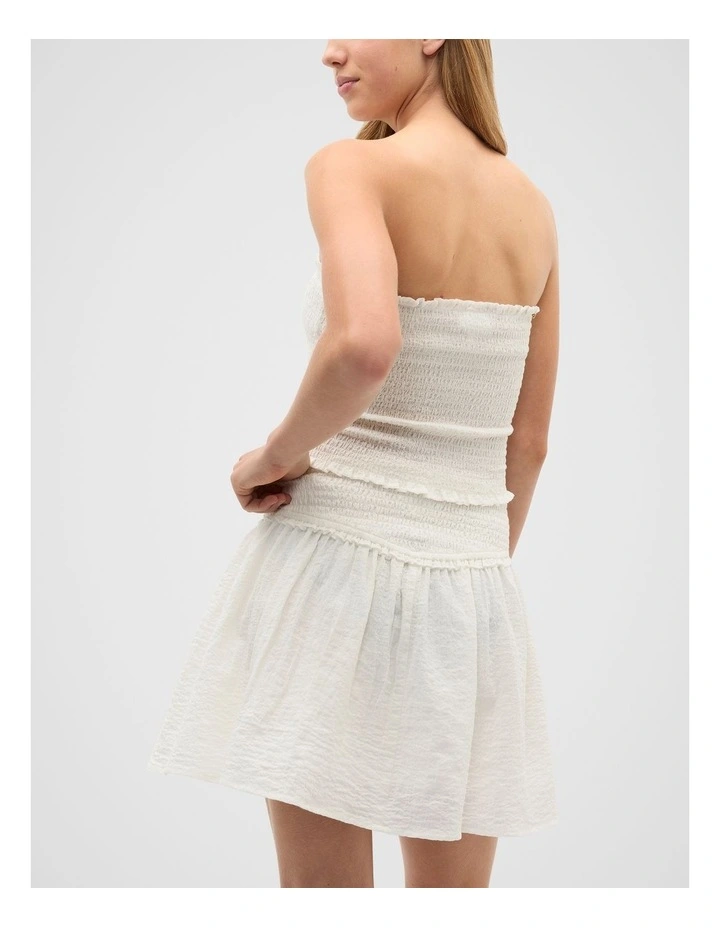 Shirred Skirt in Canvas image 2