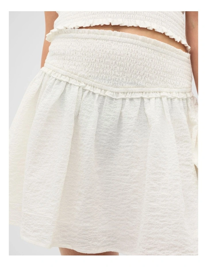Shirred Skirt in Canvas image 3