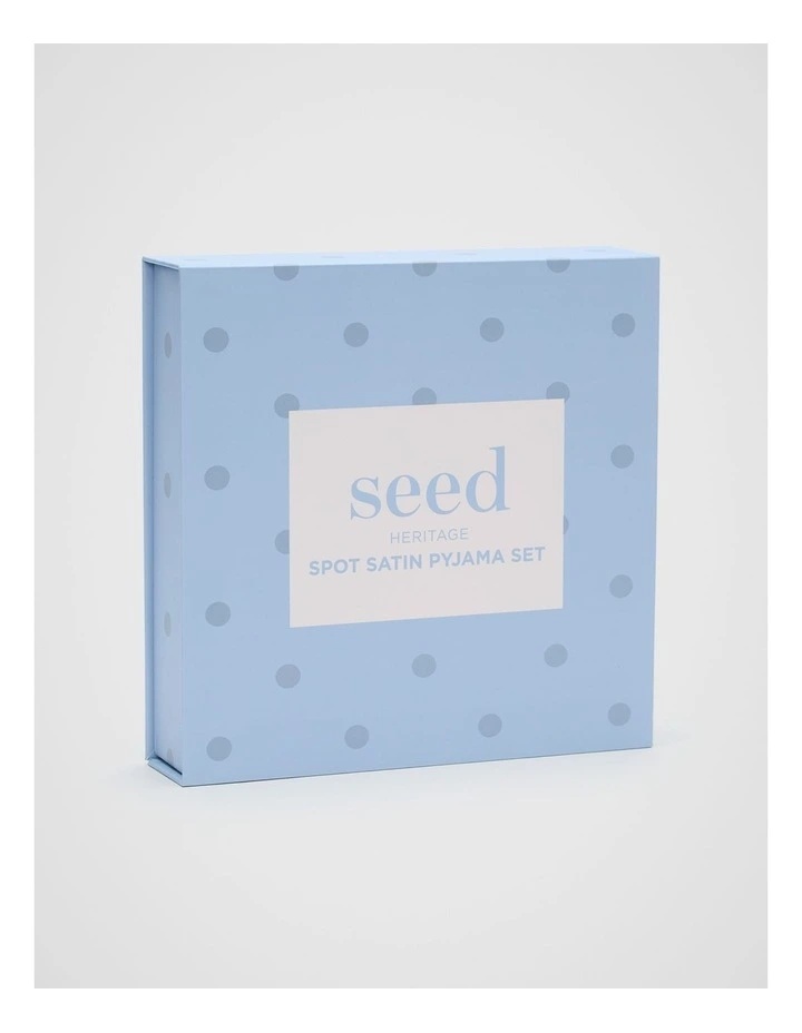 Spot Satin Pyjama in Blue image 5