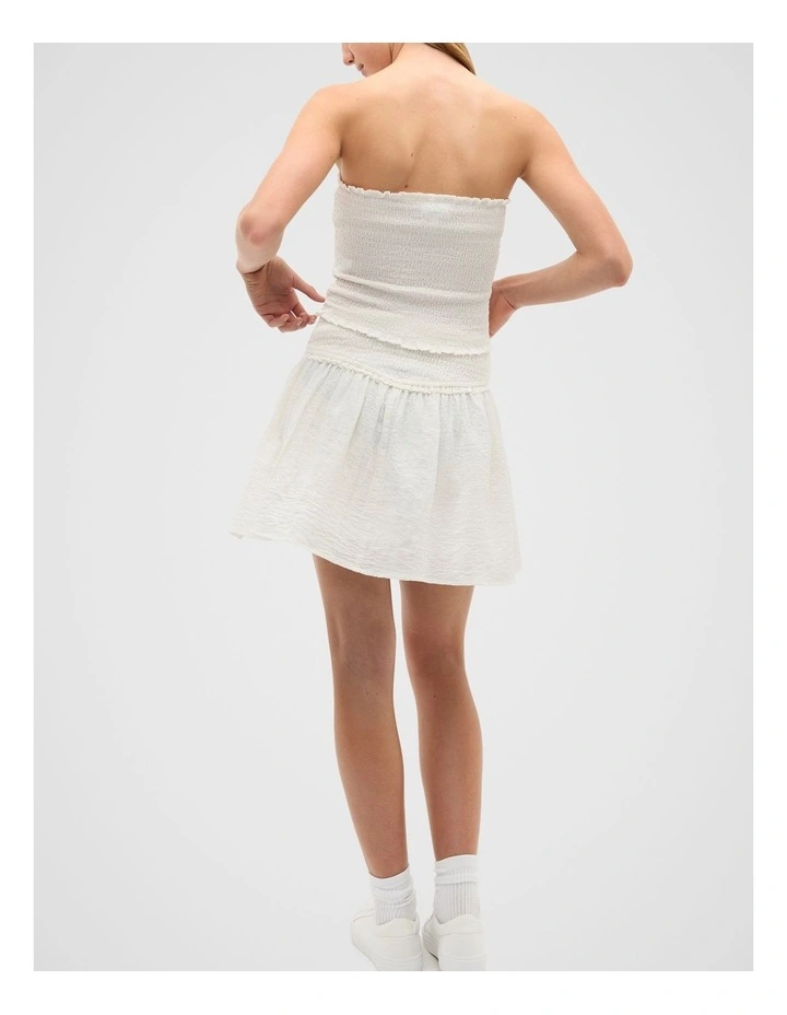 Shirred Top in White image 2