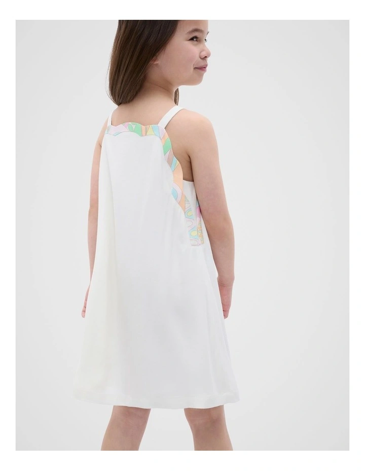 Scallop Spliced Dress in Canvas image 2