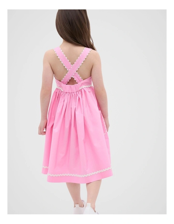 Ric Rac Dress in Candy Pink image 2